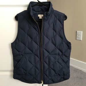 J. Crew Navy Quilted Vest